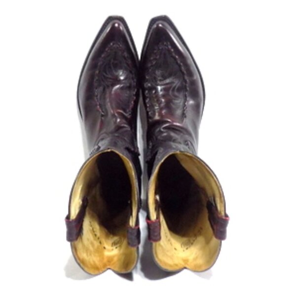 Dan Post Men’s Bucklace Embroidered Leather Boots in Cognac – Size 9 D - Picture 5 of 12